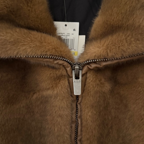 $655 A.L.C. Women's Hazel faux fur Jacket - Picture 9 of 15